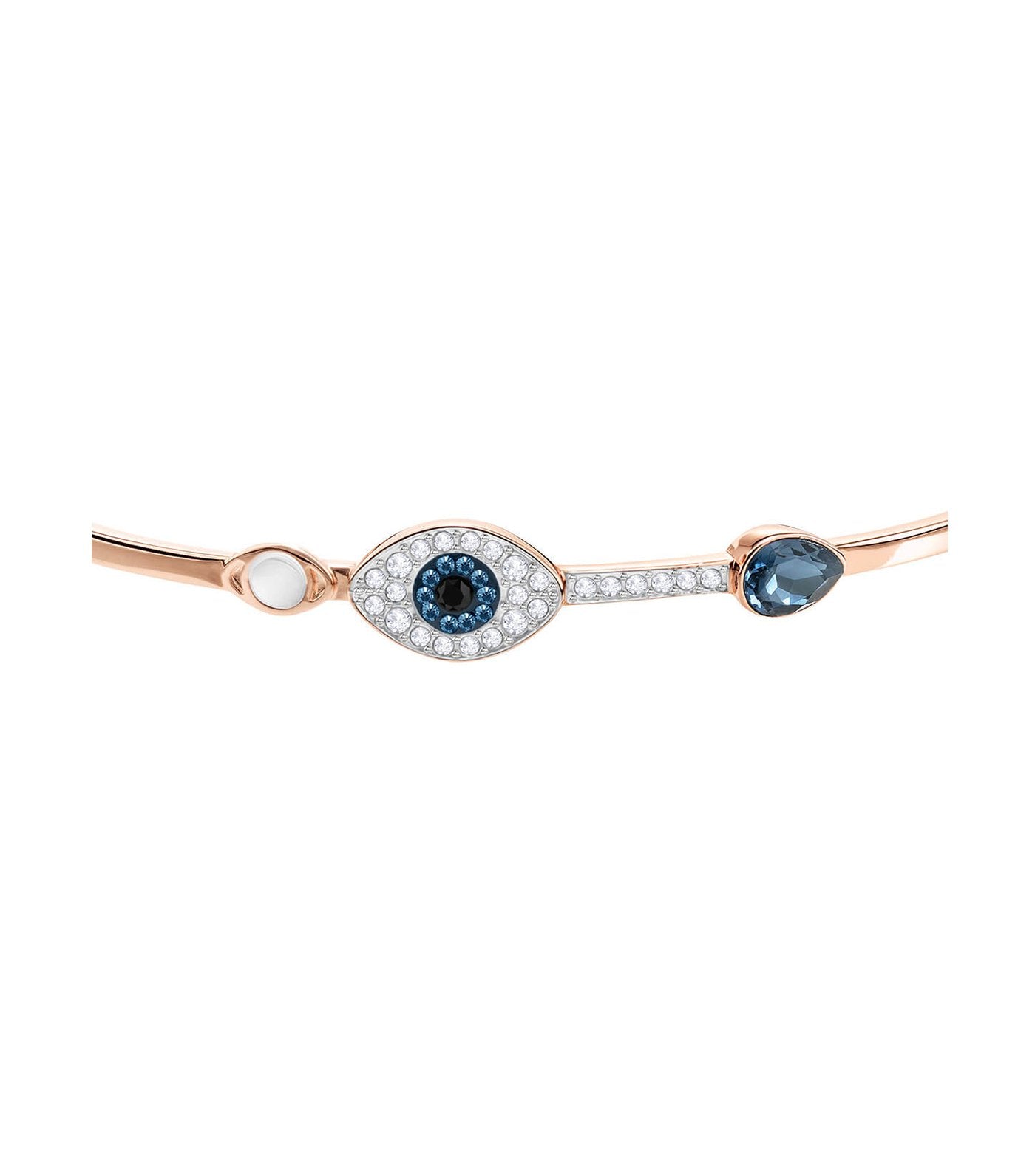 swarovski duo evil eye bangle