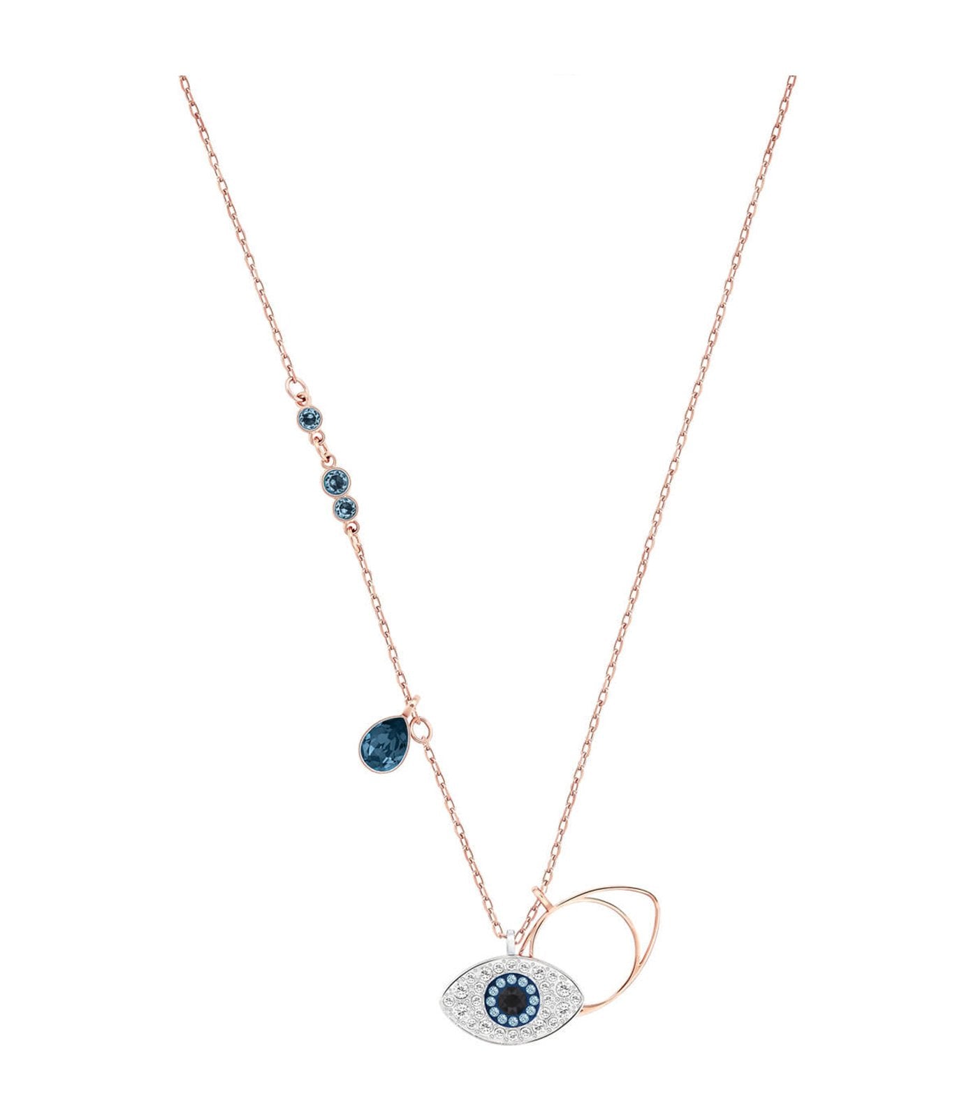 swarovski duo evil eye pendant