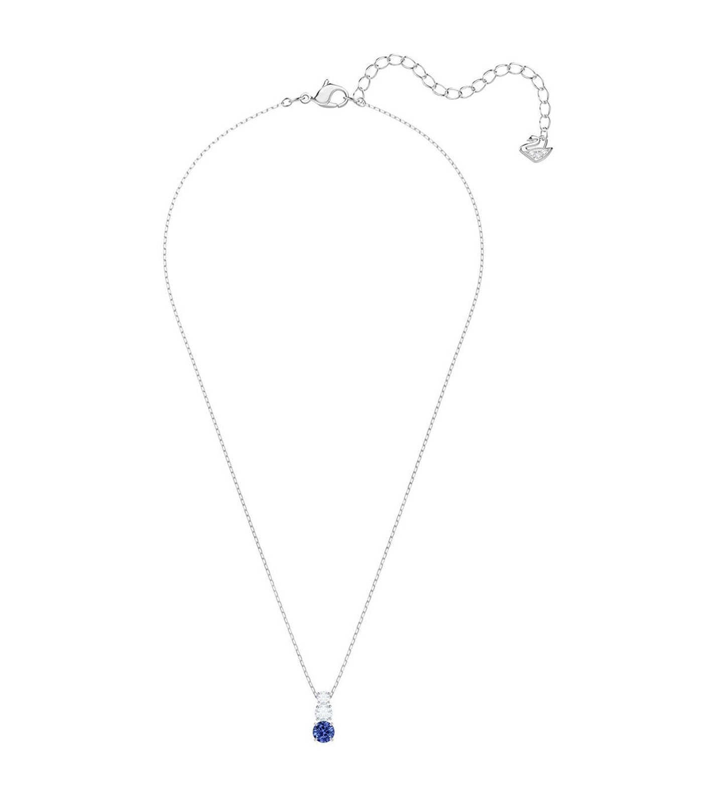 swarovski attract trilogy round blue pendant