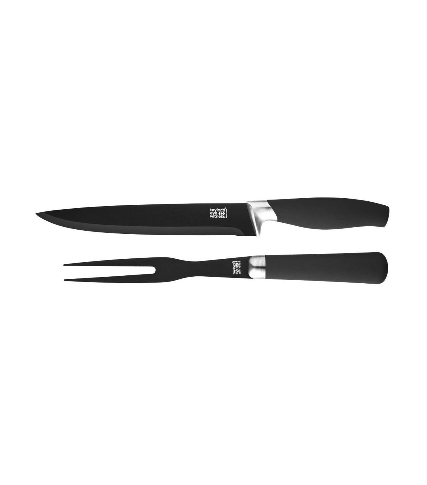 taylors eye witness two-piece brooklyn carving knife set in black and copper