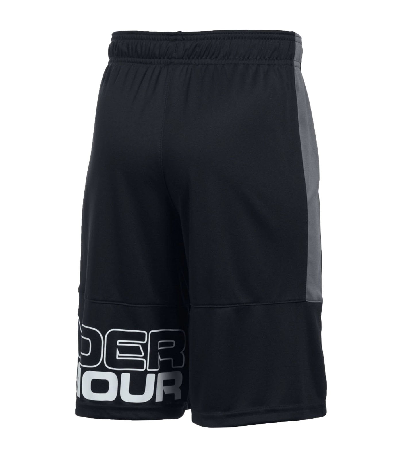 under armour black and graphite boys stunt shorts