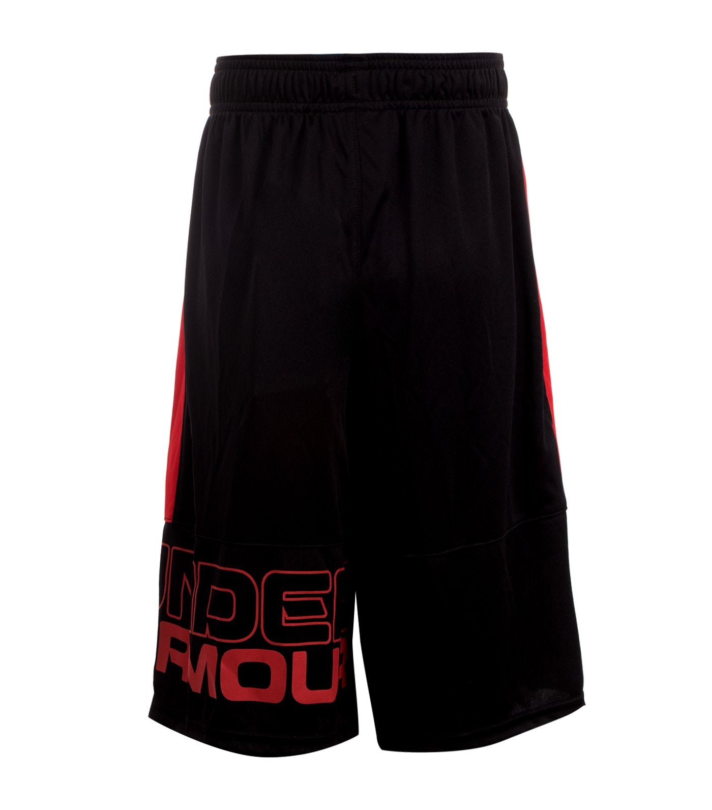 under armour black and red boys stunt shorts