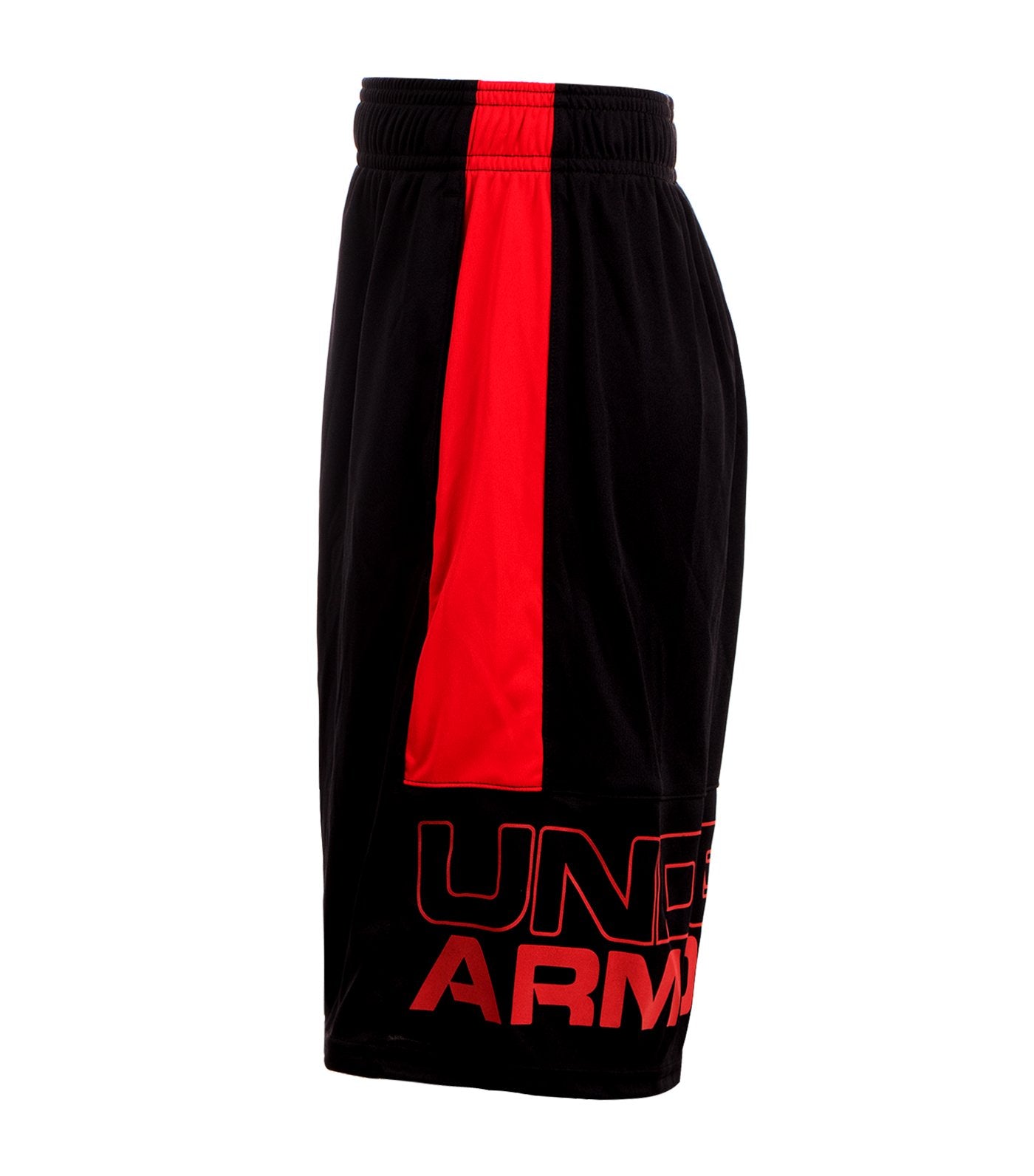 under armour black and red boys stunt shorts