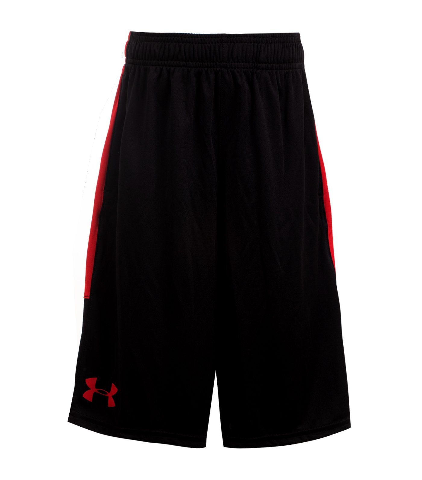 under armour black and red boys stunt shorts