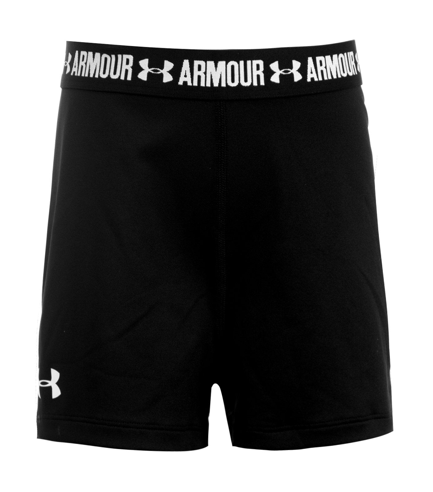 under armour black and white girls heatgear shorty