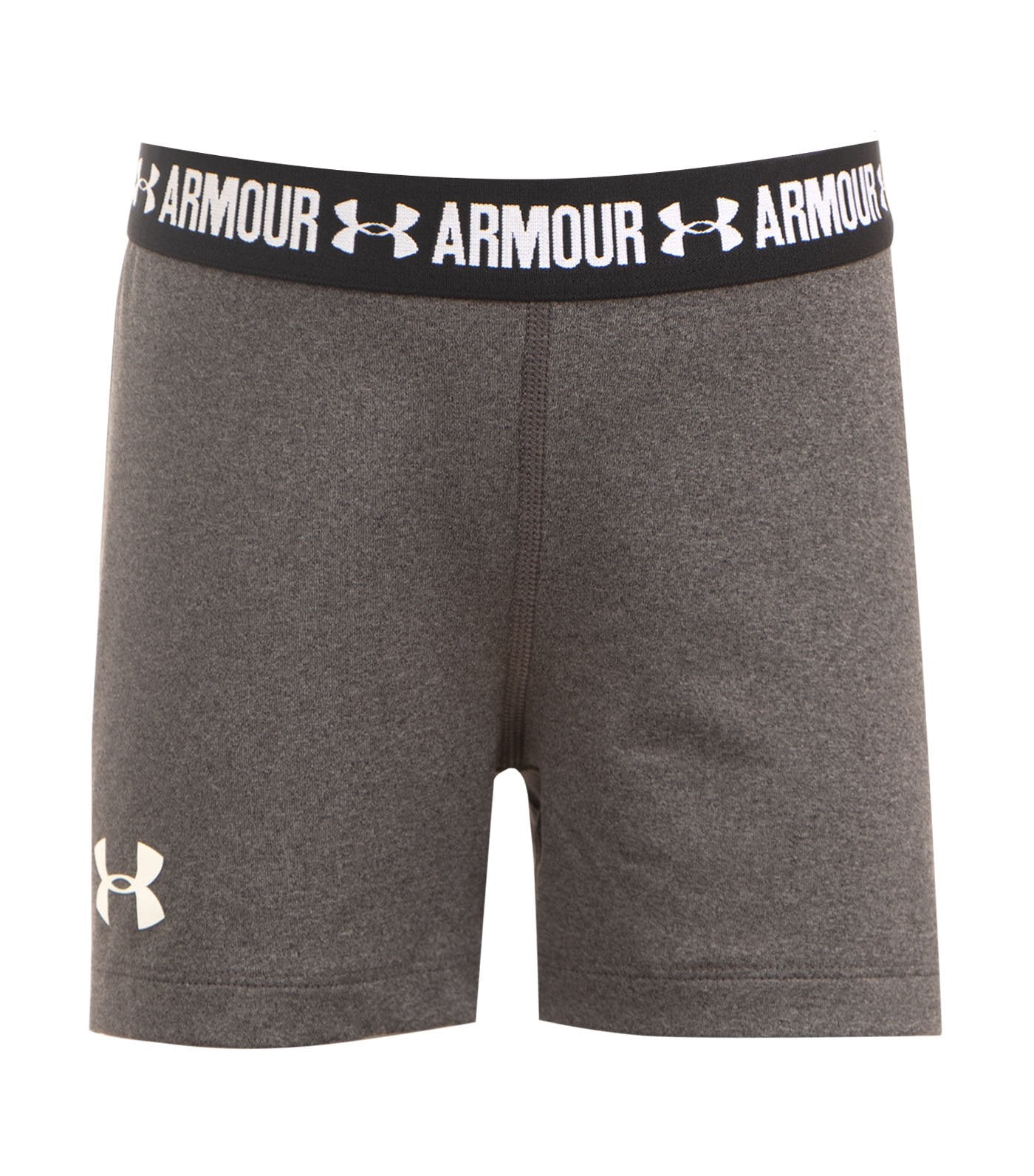 under armour carbon heather black and white girls heatgear shorty 