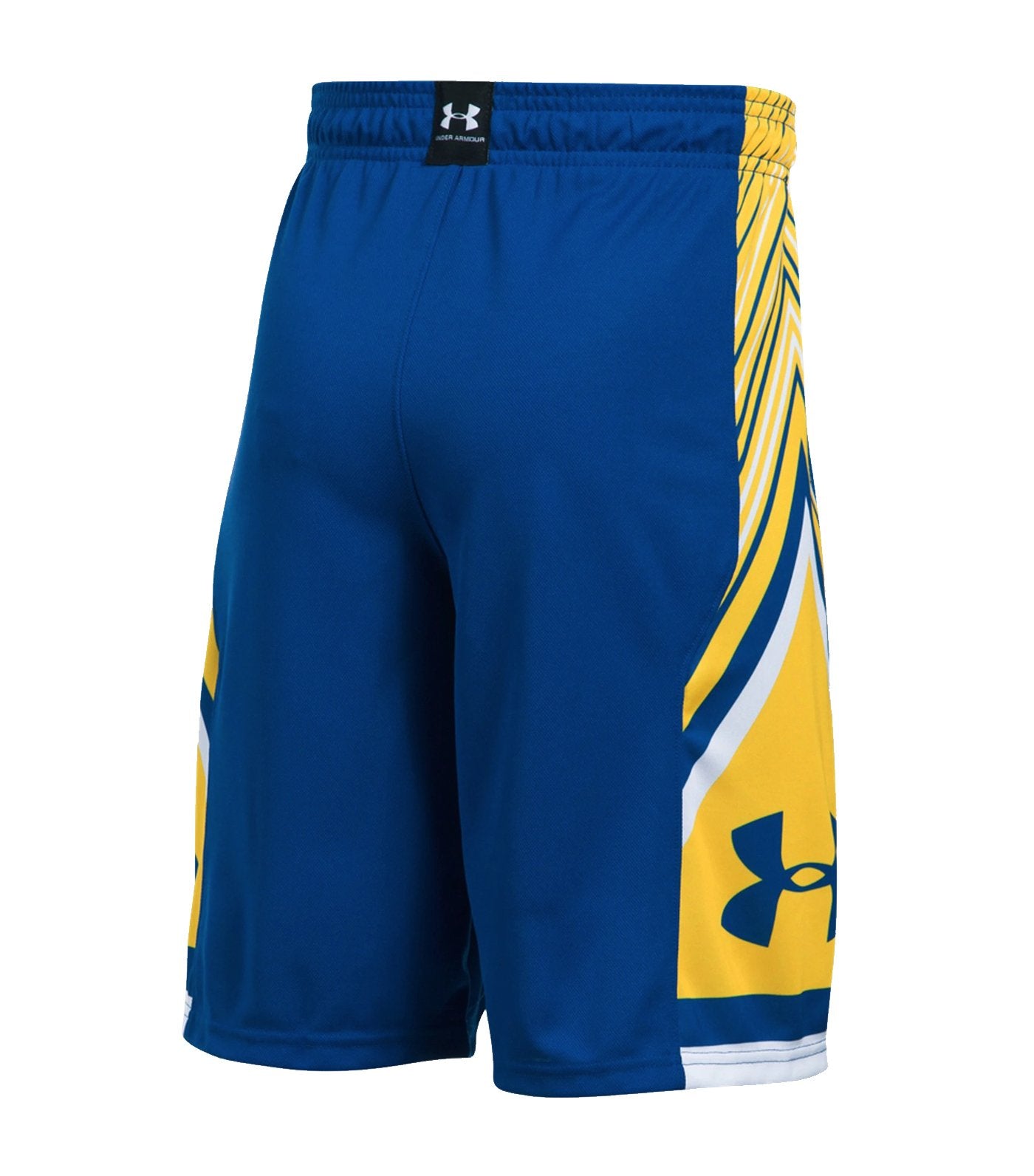 under armour royal blue and taxi yellow boys space the floor shorts