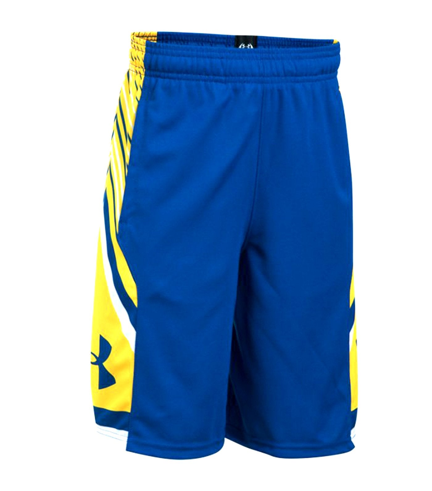 under armour royal blue and taxi yellow boys space the floor shorts