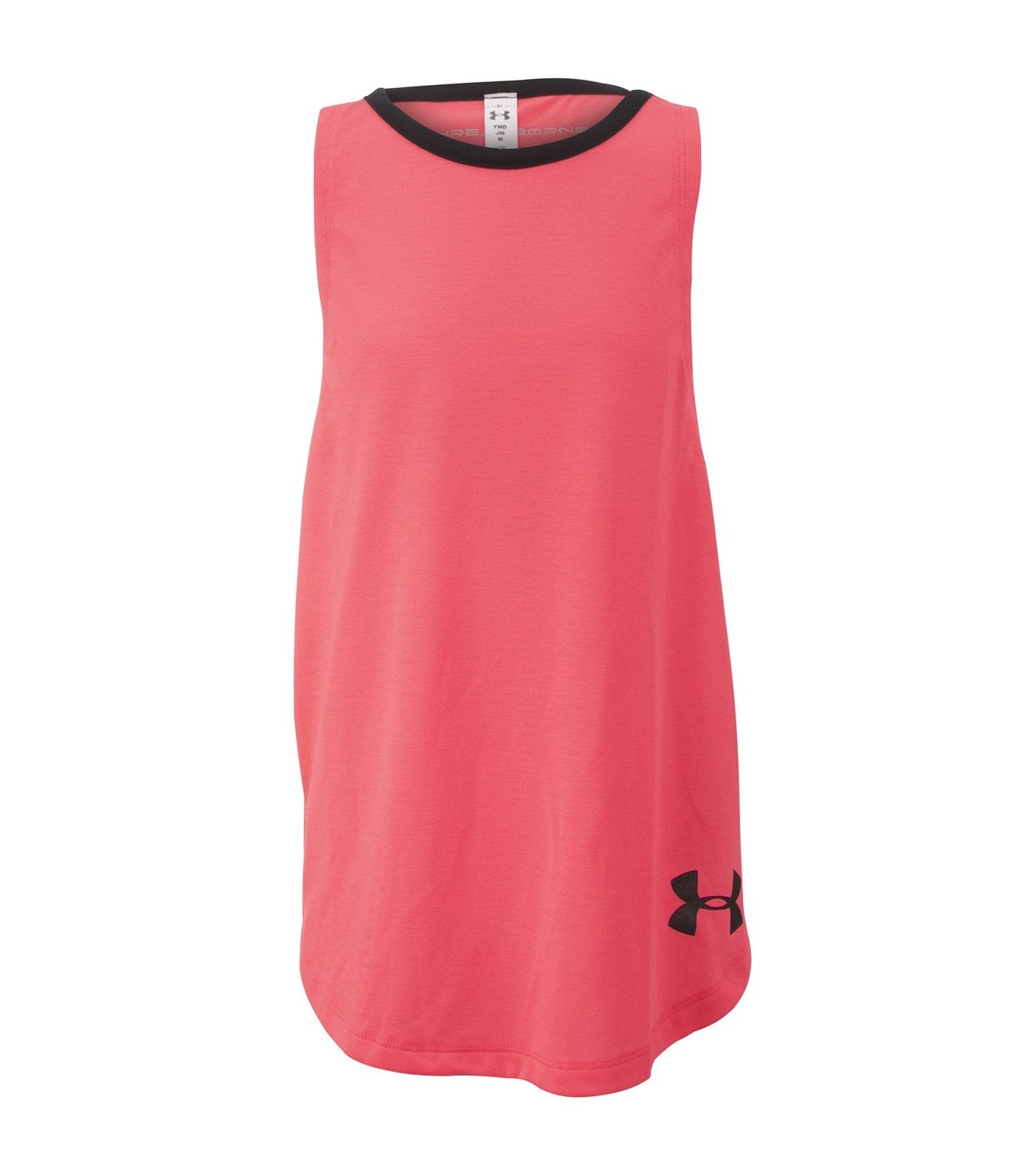 under armour youth girls threadborne play up tank penta pink and black