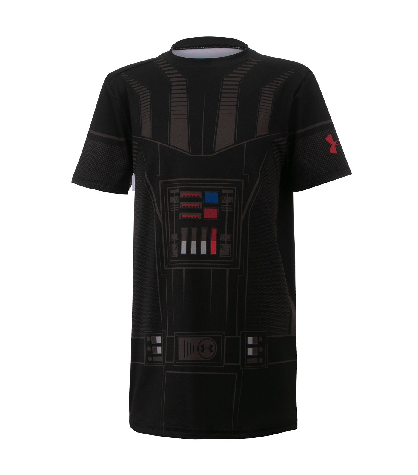 under armour black and graphite boys heatgear darth vader short sleeves t-shirt