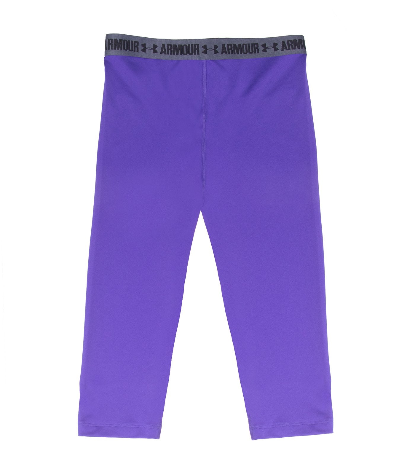 under armour purple apollo gray and black girls heatgear capri 