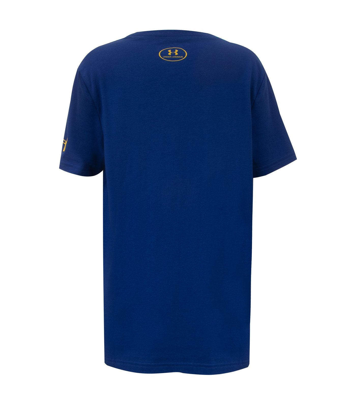 under armour royal blue and taxi yellow boys sc30 logo t-shirt