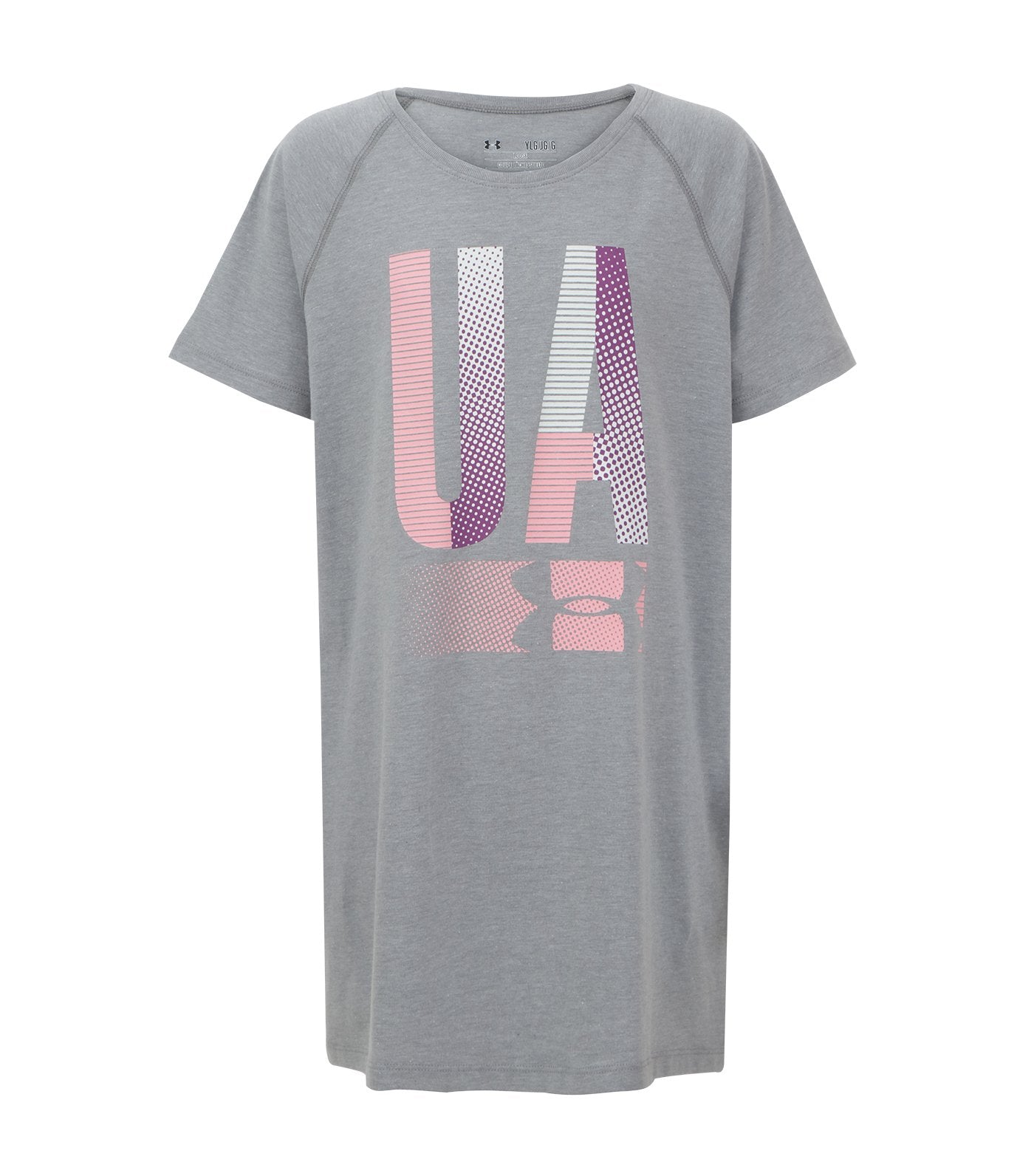 under armour steel light girls tiplex logo t-shirt