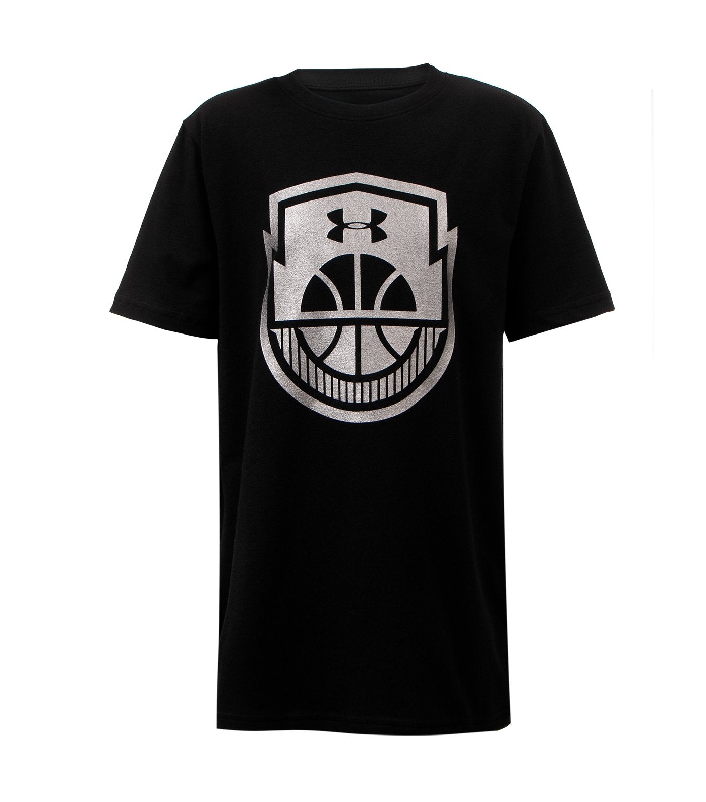 under armour black boys t-shirt basketball icon