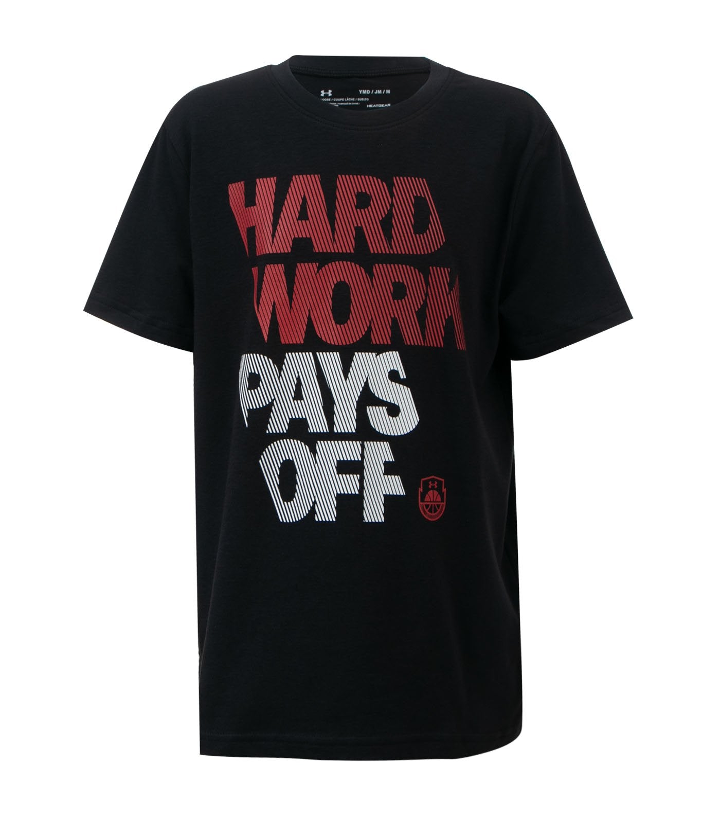 under armour boys black hardwork t-shirt