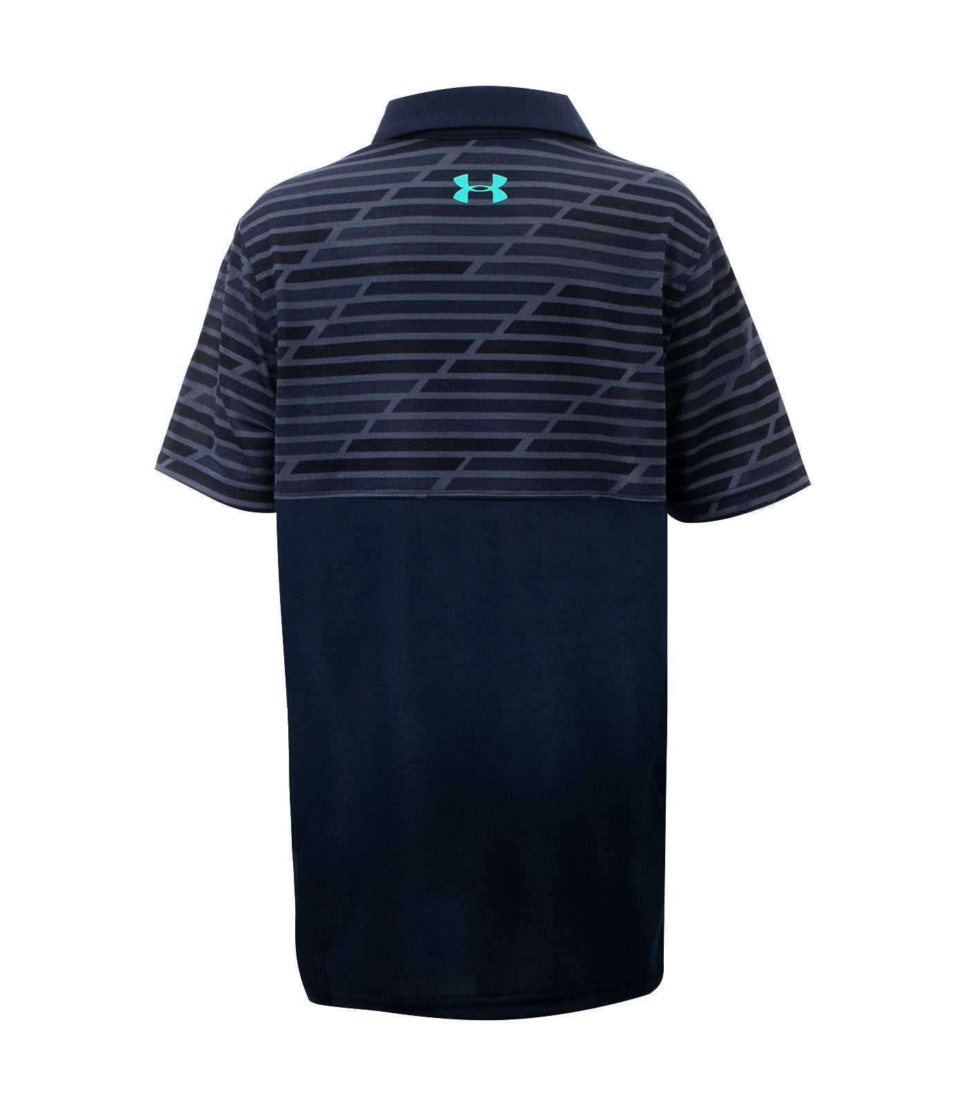 under armour gray boys threadborne blocked polo