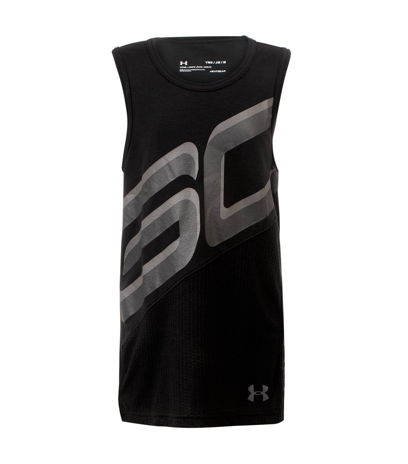 under armour black boys sc30 tank