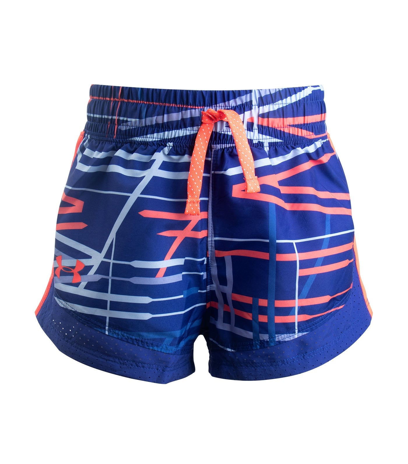 under armour blue girls novelty running shorts 