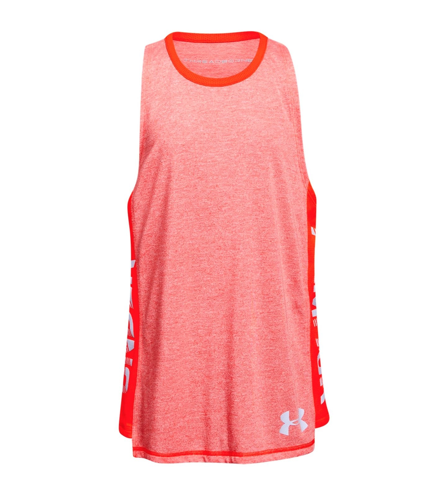 under armour orange girls threadborne tank