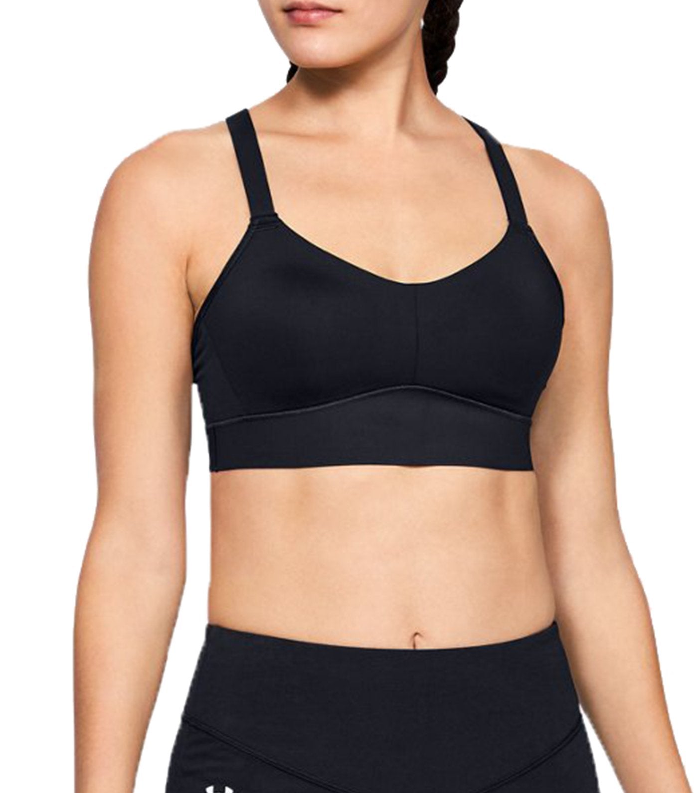 under armour ua breathelux mid sports bra black