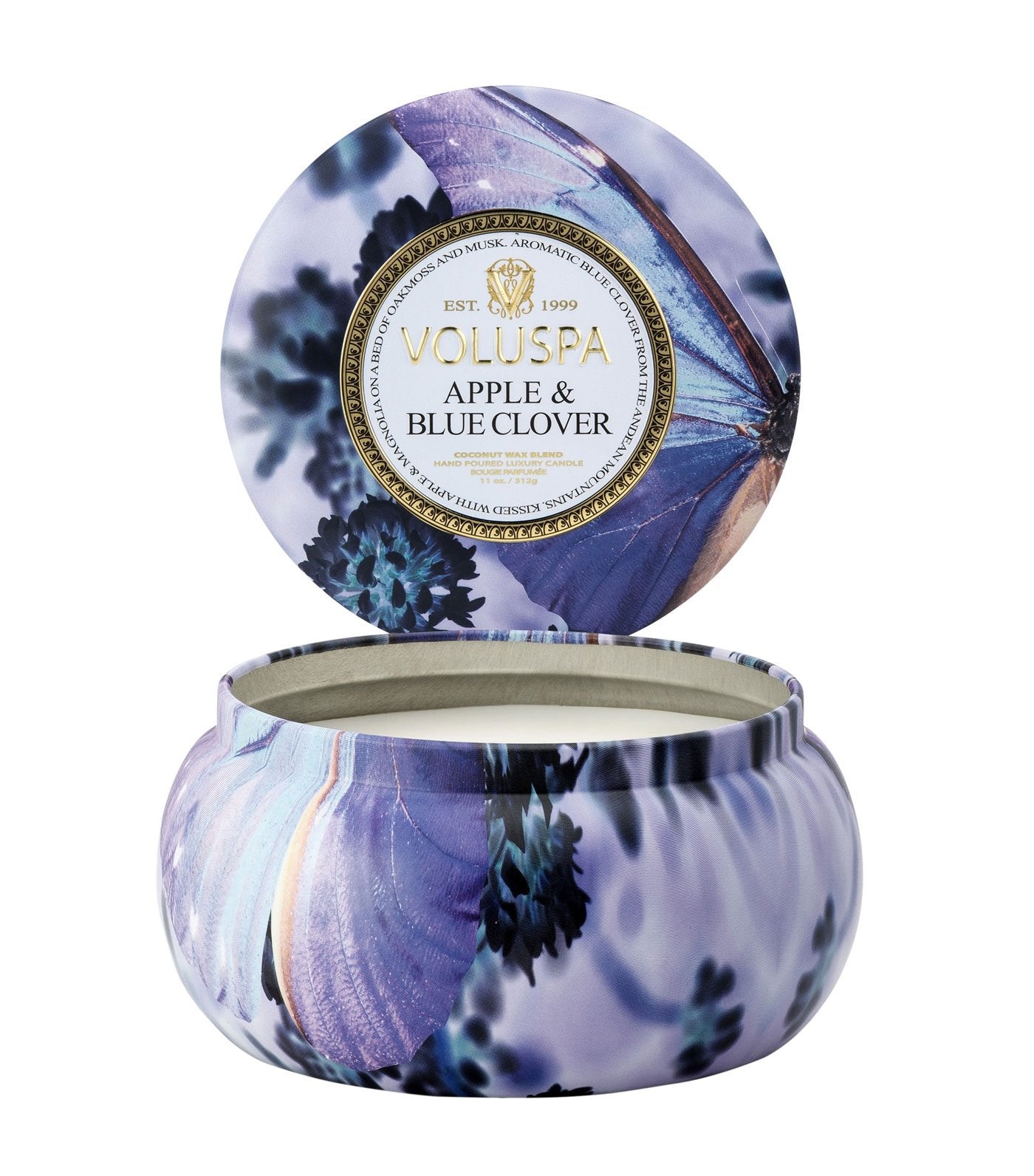 voluspa apple blue cover 2 wick maison metallo candle