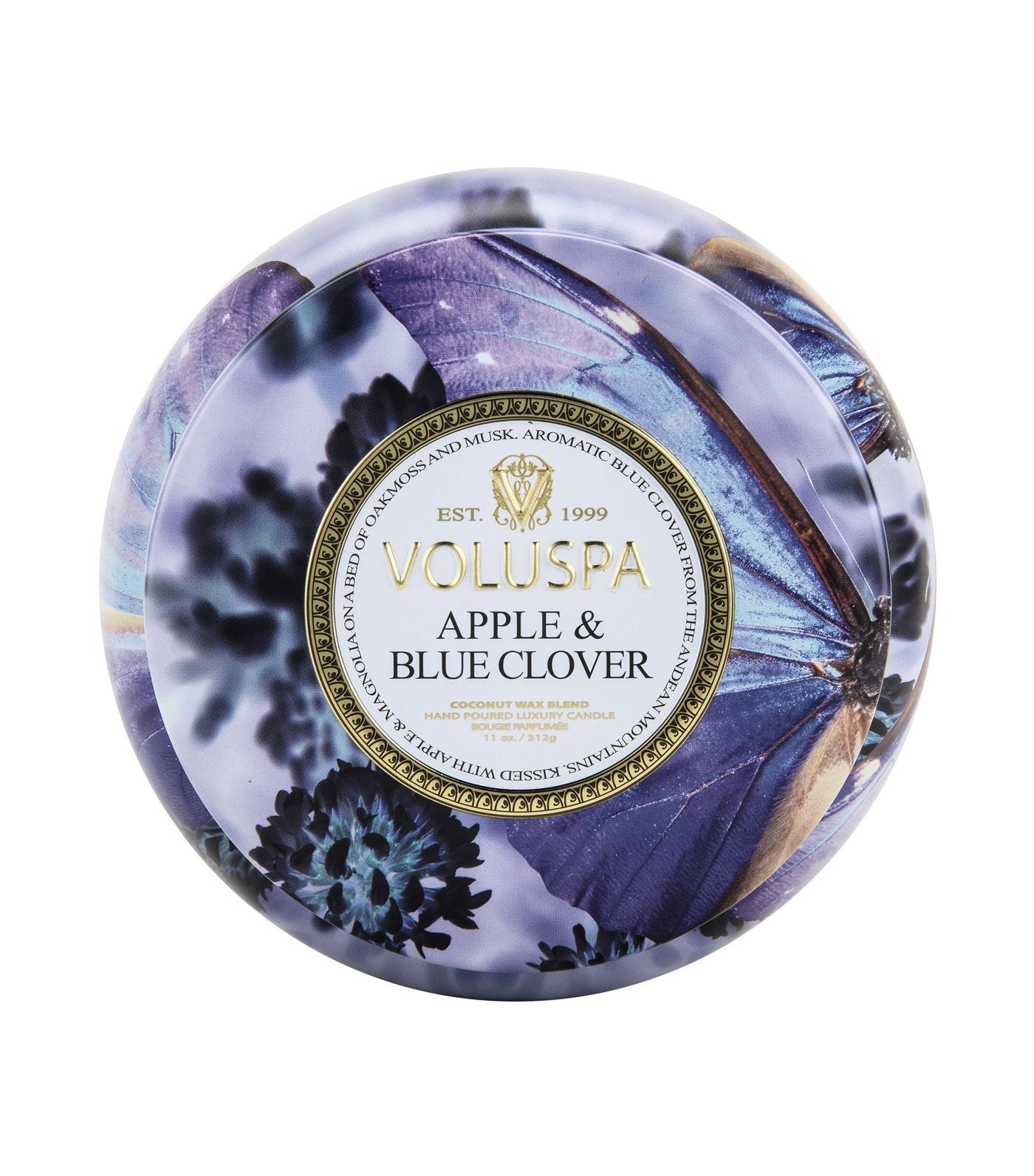 voluspa apple blue cover 2 wick maison metallo candle