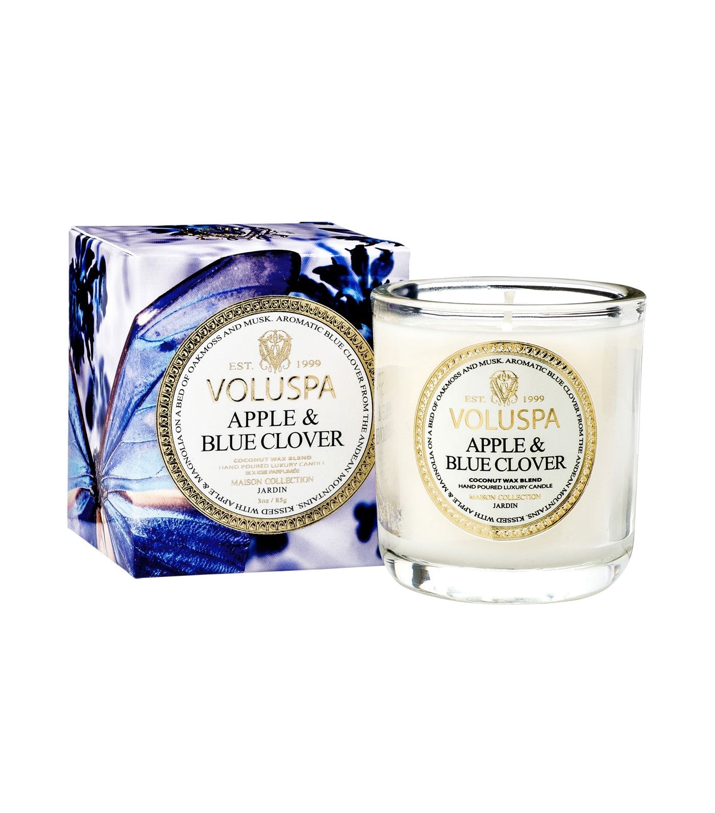 voluspa apple and blue clover classic maison votive