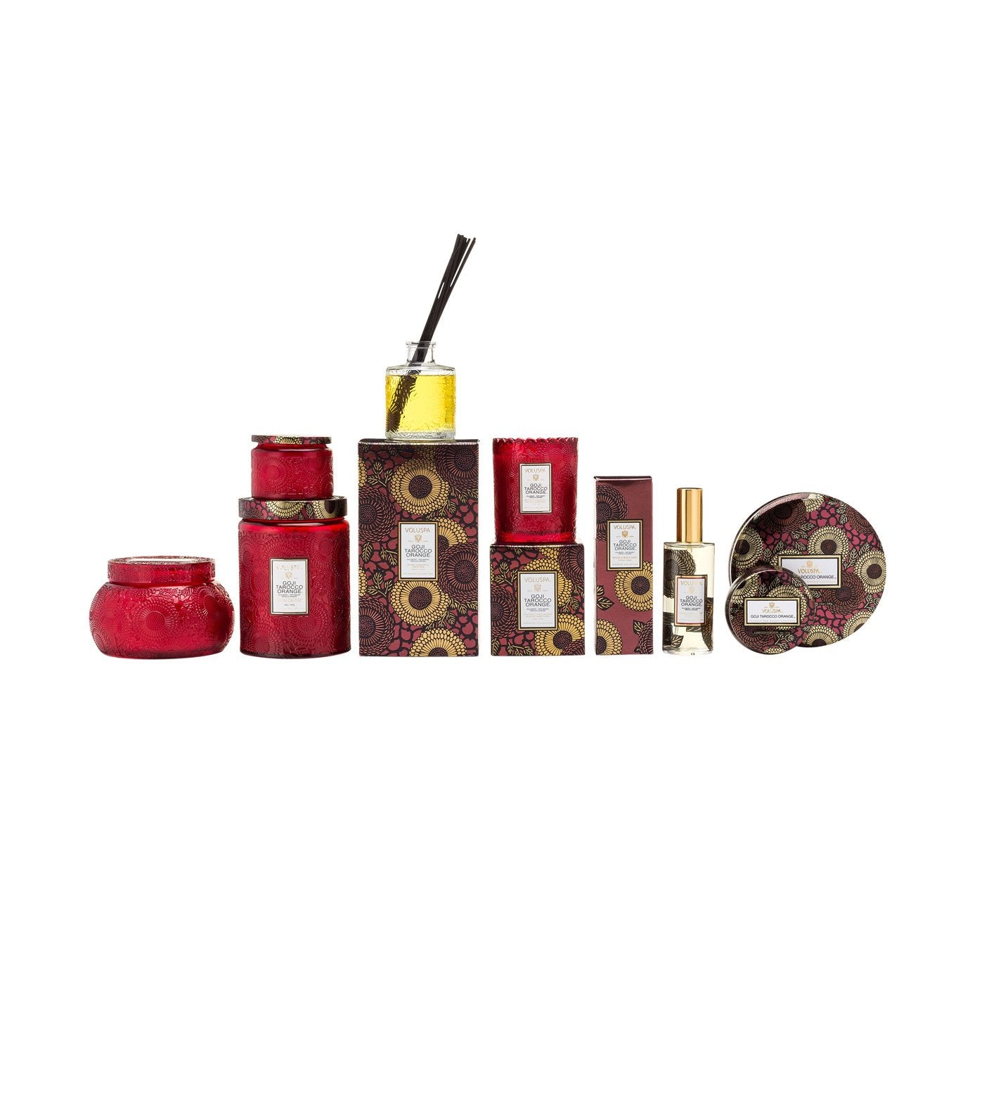 voluspa goji tarocco orange petite decorative tin candle